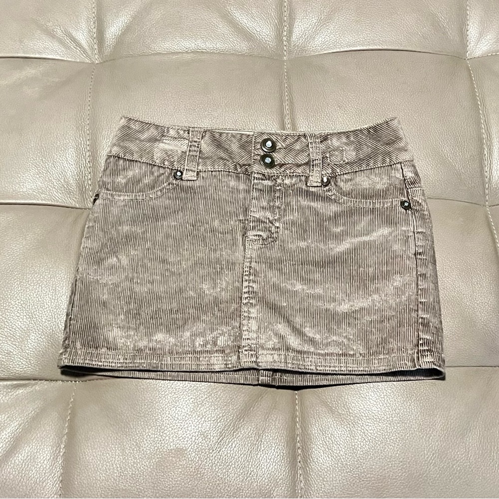 Vintage Limited Too Girls 6 brown bronze Corduroy mini skirt